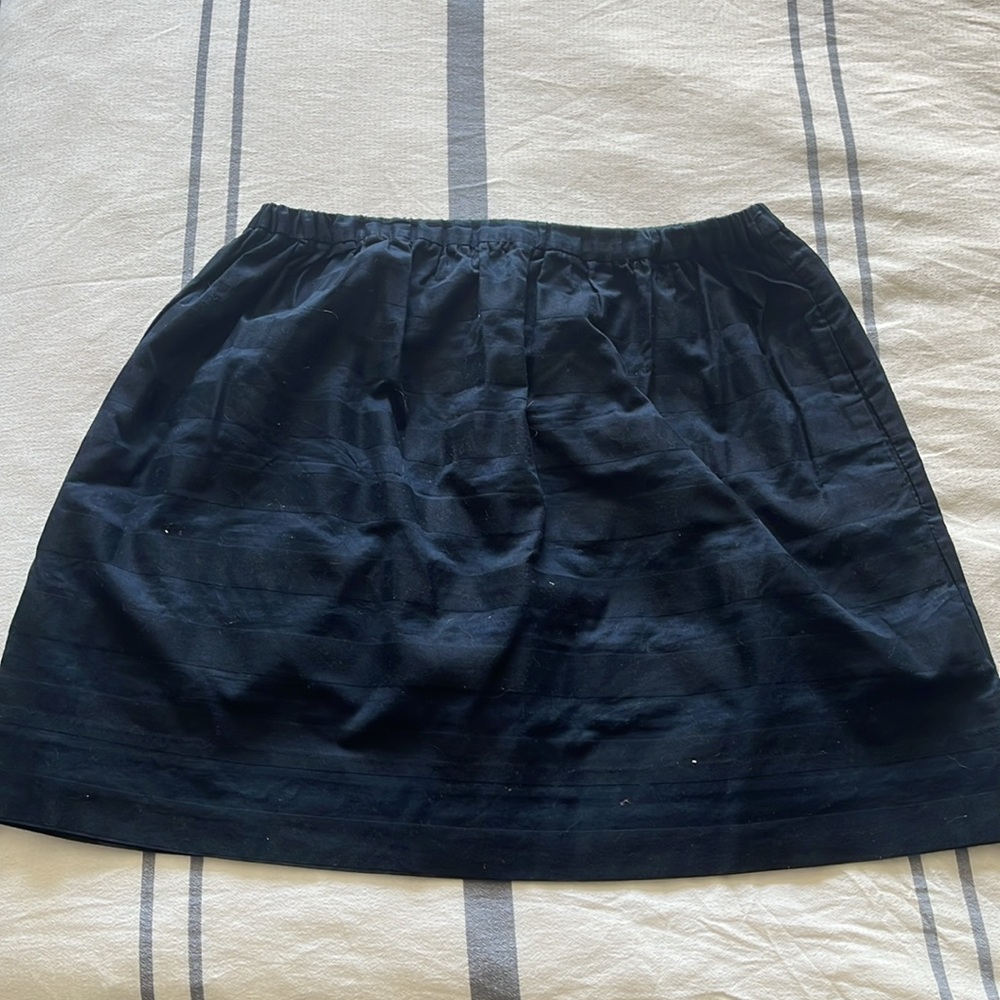 GAP Black and Blue Striped Mini Skirt